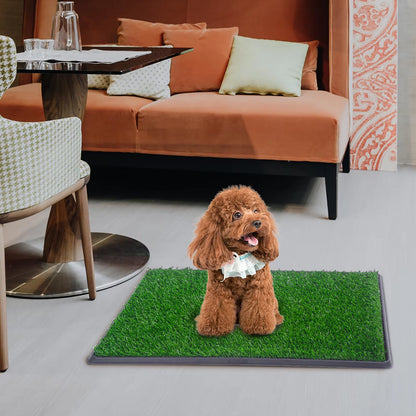 2PCS Realistic Artificial Grass Rug for Pet Potty Training, Synthetic Dog Pee Grass Turf Patch Carpet Pad for Indoor Outdoor