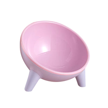 Fashion Cat Dog Bowl 15 Degrees Raised Plastic Cat Bowls Safeguard Neck Puppy Cat Feeder Non-Slip Crash Elevated Cats ​Food Bowl