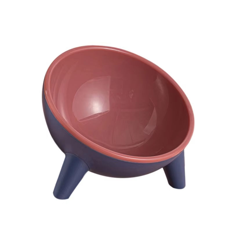 Fashion Cat Dog Bowl 15 Degrees Raised Plastic Cat Bowls Safeguard Neck Puppy Cat Feeder Non-Slip Crash Elevated Cats ​Food Bowl