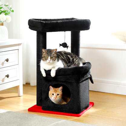 Small Cat Tree with Cozy Condo Cat Tower for Indoor Natural Sisal Cat Scratching Posts Scraper for Cats Accessories Pet Cat Toys