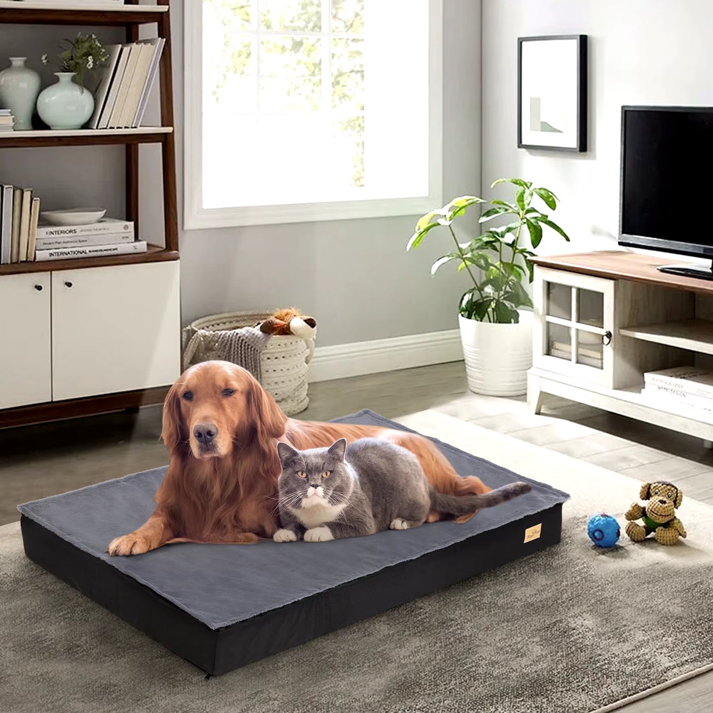 Dog Beds for Large Dogs, Orthopedic Dog Bed for Medium Large Dogs Waterproof Lining, and Non-Slip Bottom, Machine Washable