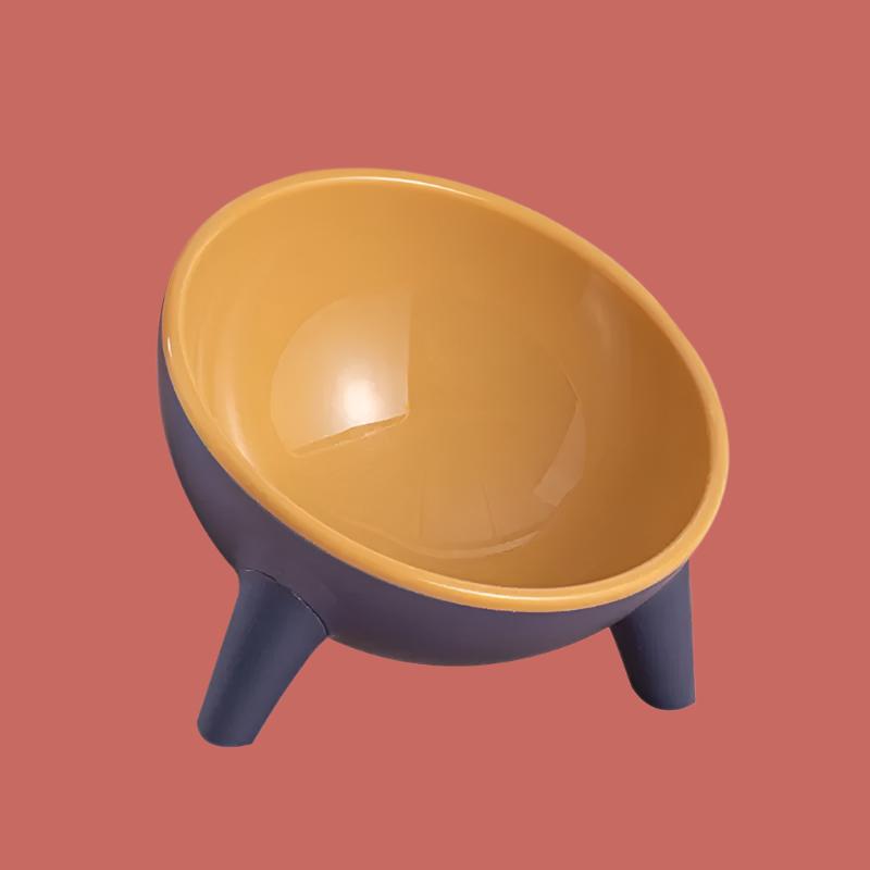 Fashion Cat Dog Bowl 15 Degrees Raised Plastic Cat Bowls Safeguard Neck Puppy Cat Feeder Non-Slip Crash Elevated Cats ​Food Bowl